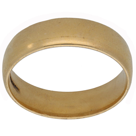9ct Gold Plain Wedding Ring Size T