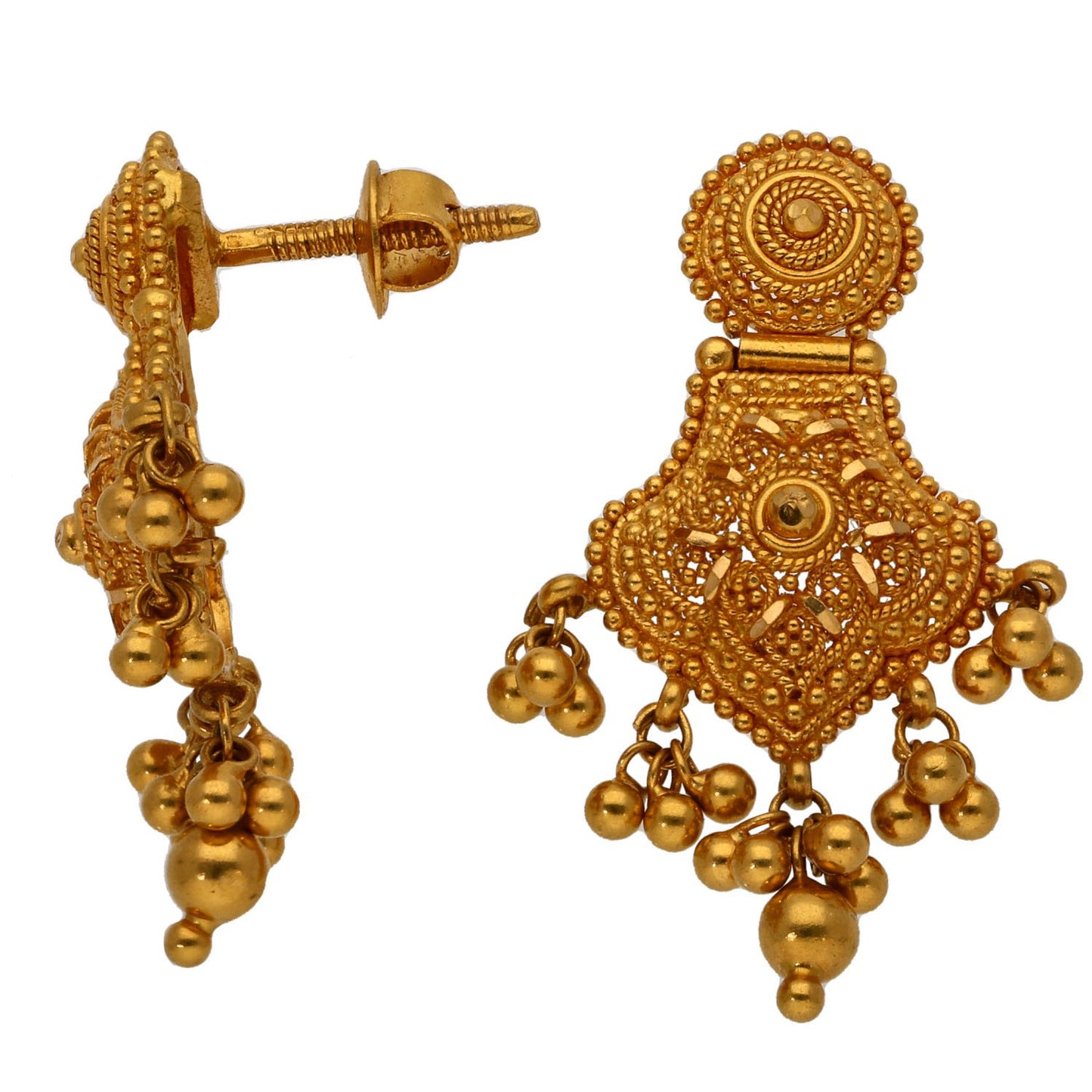 22ct Gold Earrings & Necklace Set