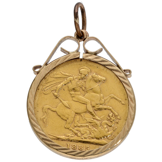 9ct Gold Full Sovereign Coin Pendant
