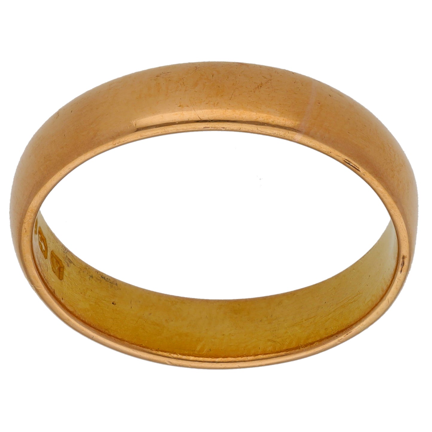 22ct Gold Plain Wedding Ring Size V