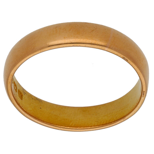 22ct Gold Plain Wedding Ring Size V