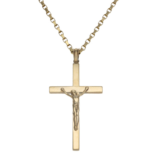9ct Gold Crucifix Pendant With Chain