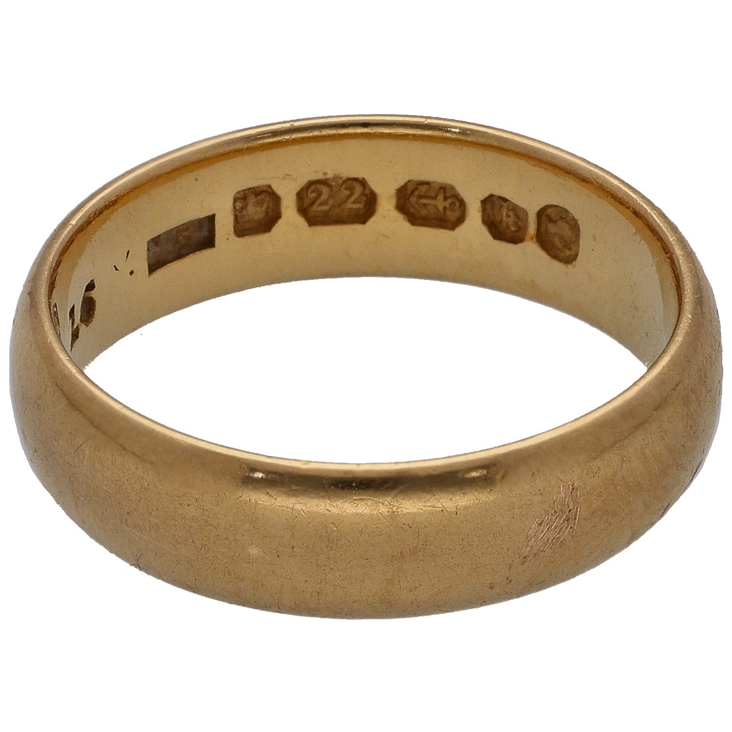 22ct Gold Plain Wedding Ring Size K