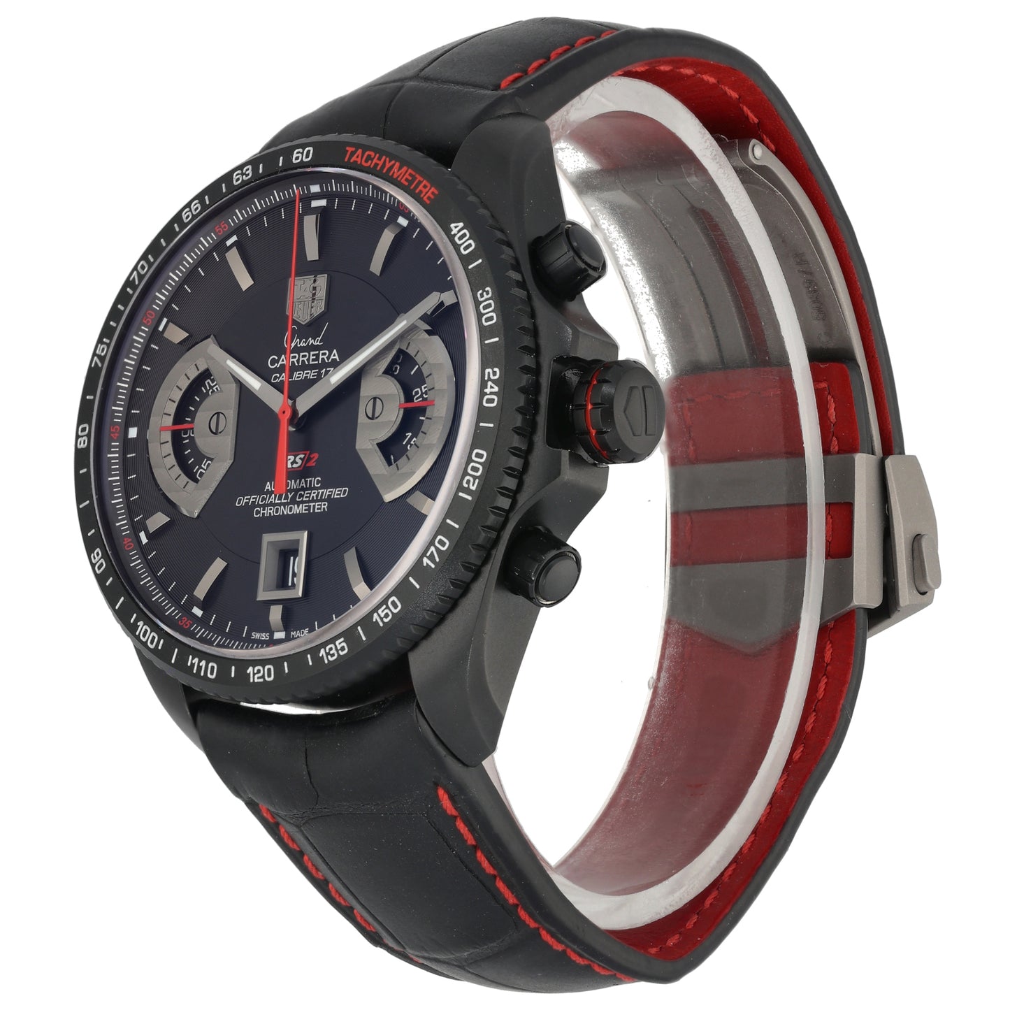 Tag Heuer Grand Carrera CAV518B 43mm Titanium Watch