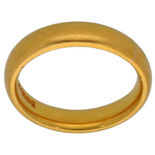 22ct Gold Plain Wedding Ring Size R