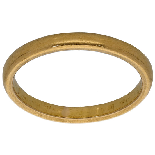 22ct Gold Plain Wedding Ring Size P
