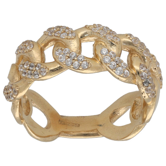 14ct Gold Cubic Zirconia Alternative Ring Size N