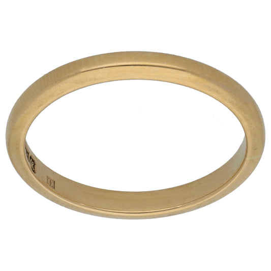 9ct Gold Plain Wedding Ring Size O