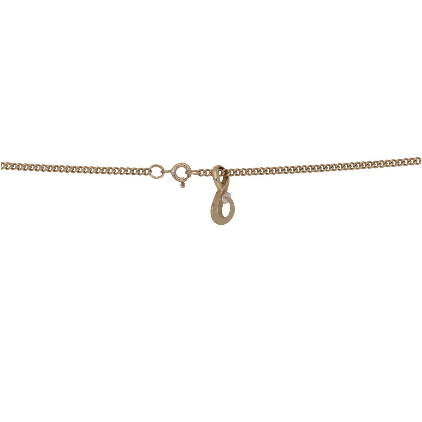 9ct Gold 0.10ct Diamond Solitaire Pendant With Chain