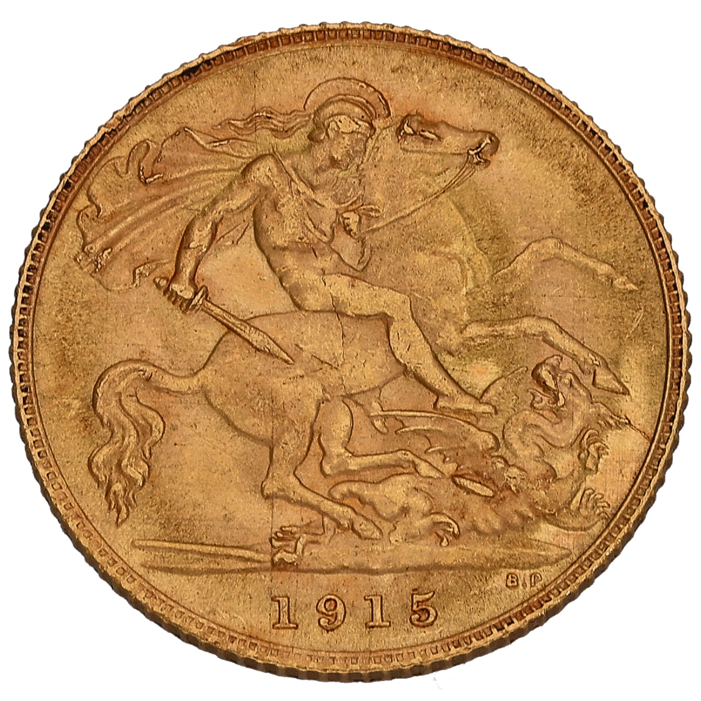 22ct Gold King George V Half Sovereign Coin 1915