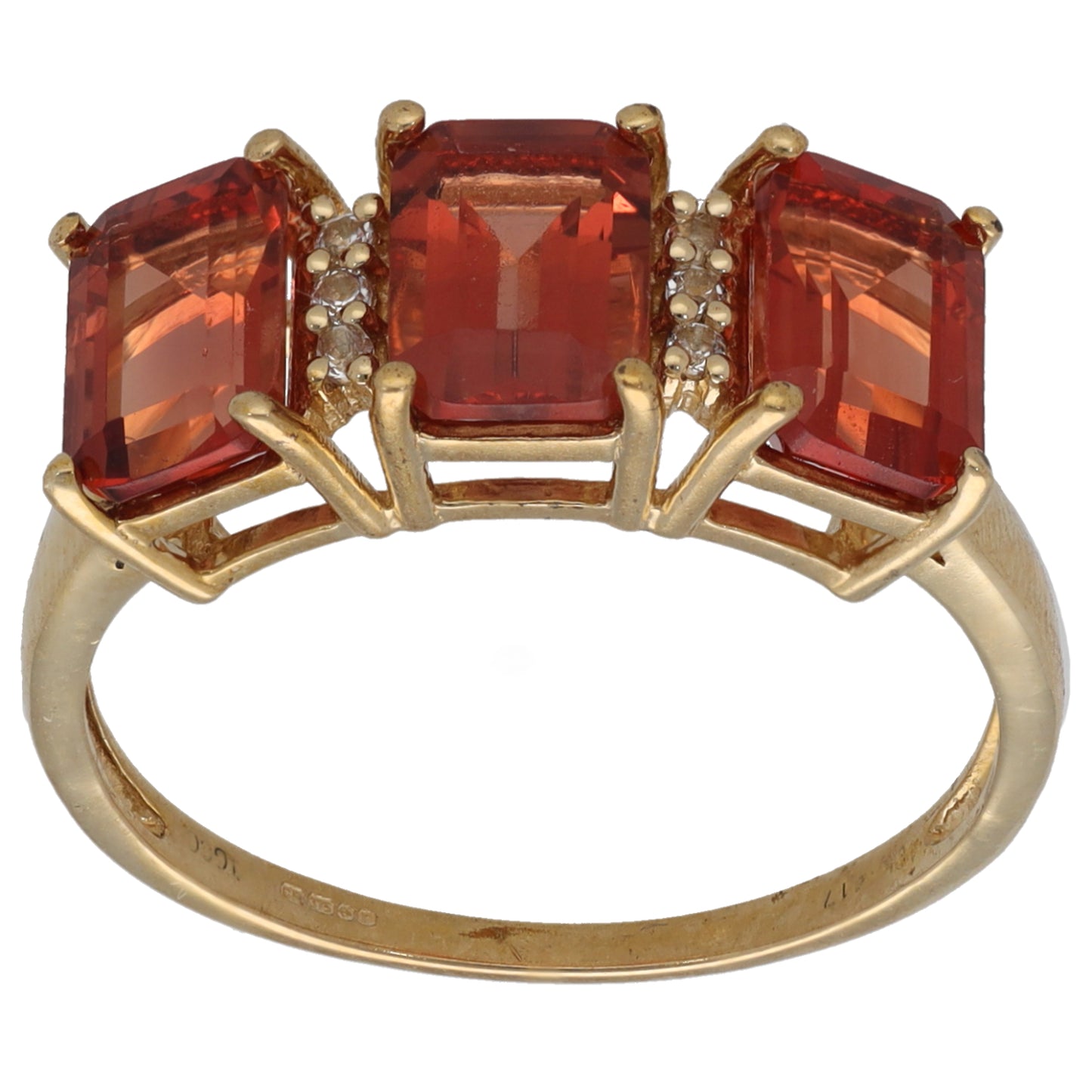 9ct Gold Andesine & Imitation Dress/Cocktail Ring Size P