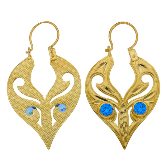 14ct Gold Imitation Gems Alternative Earrings