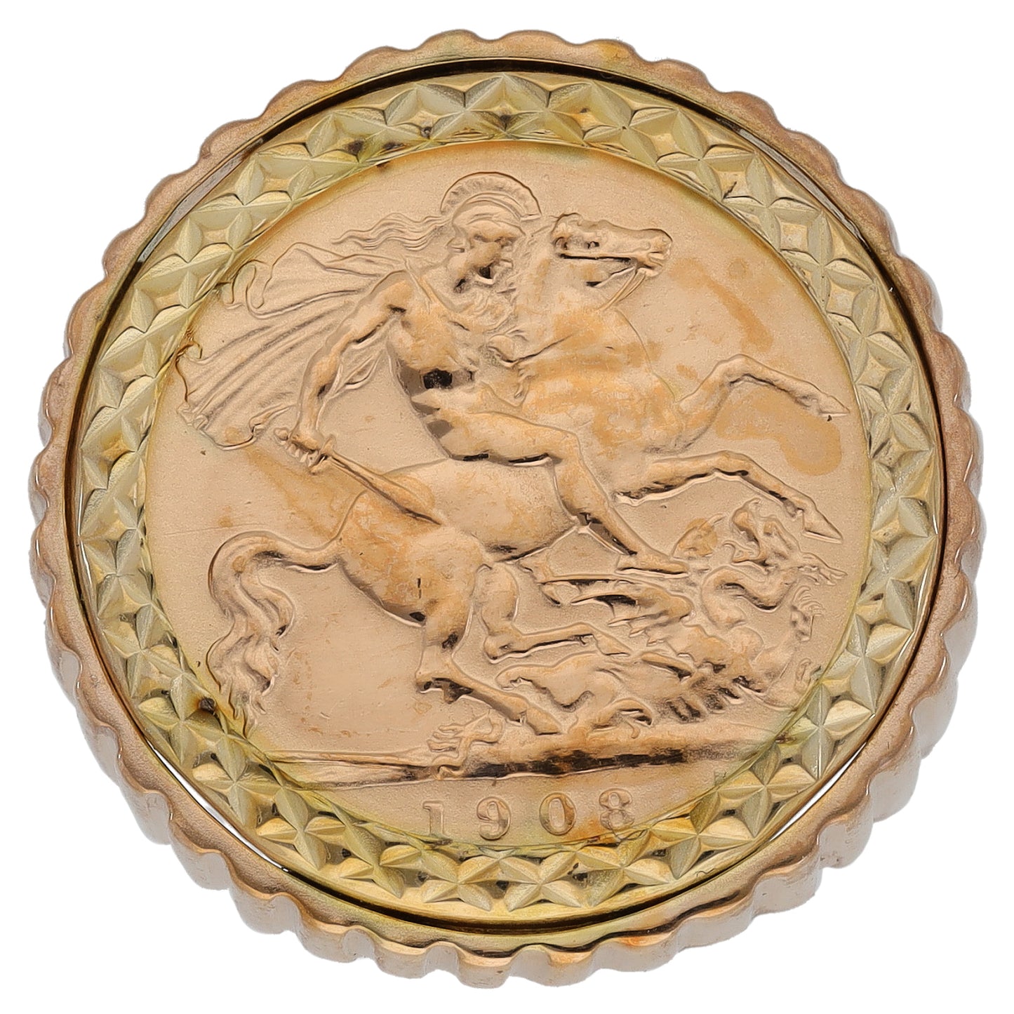 9ct Gold Coin Ring Size O