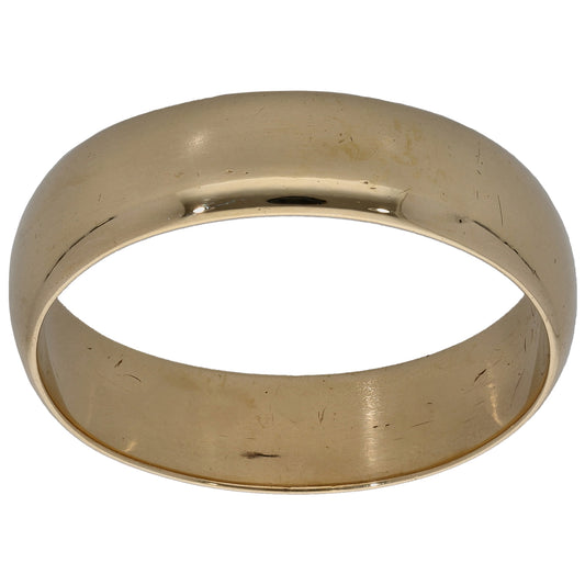 9ct Gold Plain Wedding Ring Size T
