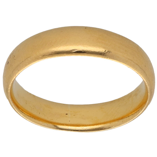22ct Gold Plain Wedding Ring Size L
