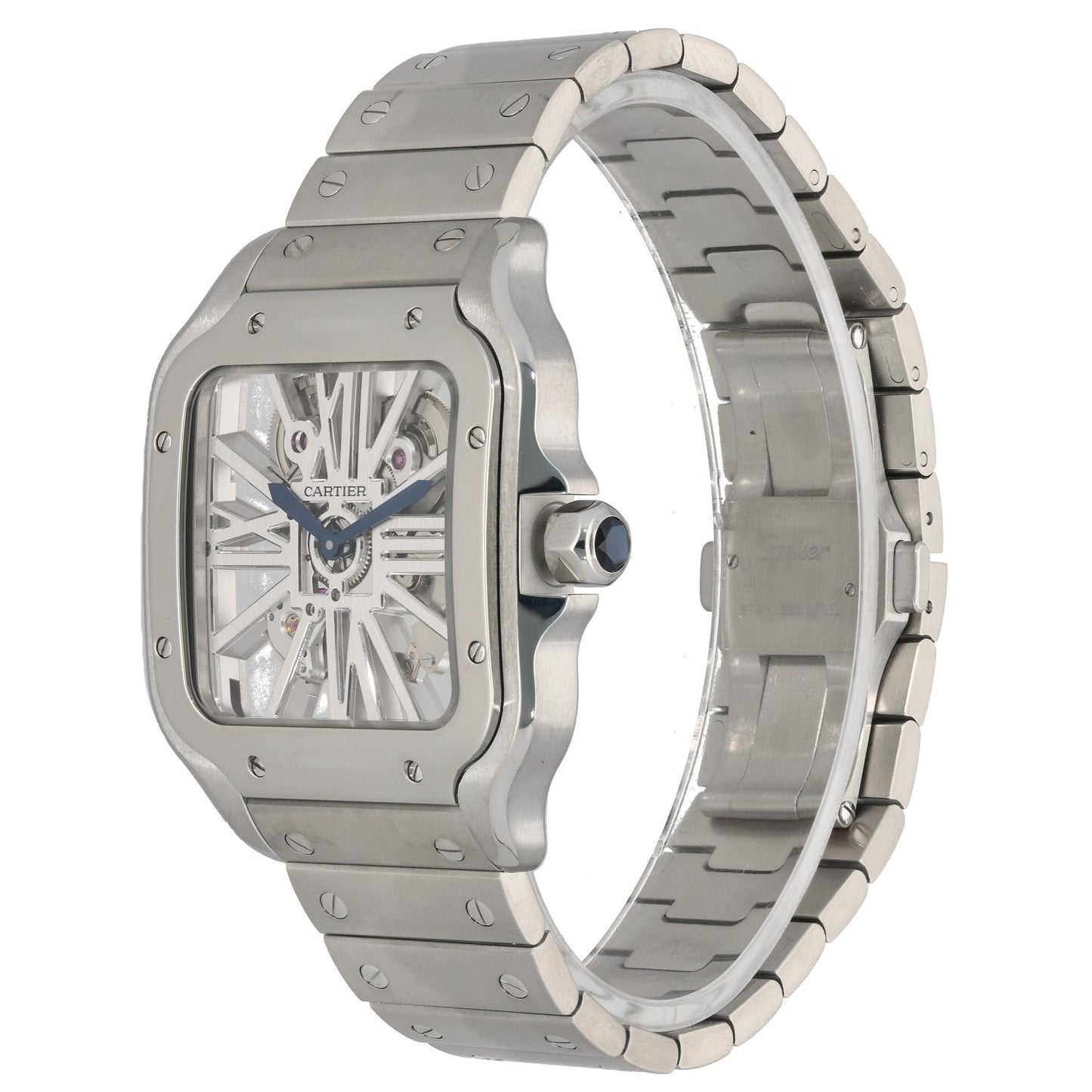 Cartier Santos De Cartier Skeleton WHSA0015 39.8mm Stainless Steel Watch