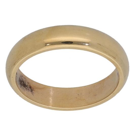 9ct Gold Plain Wedding Ring Size L