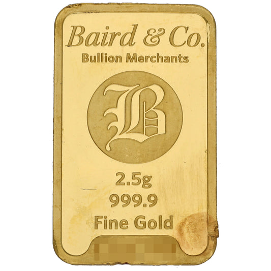 24ct 2.5g Gold Bar