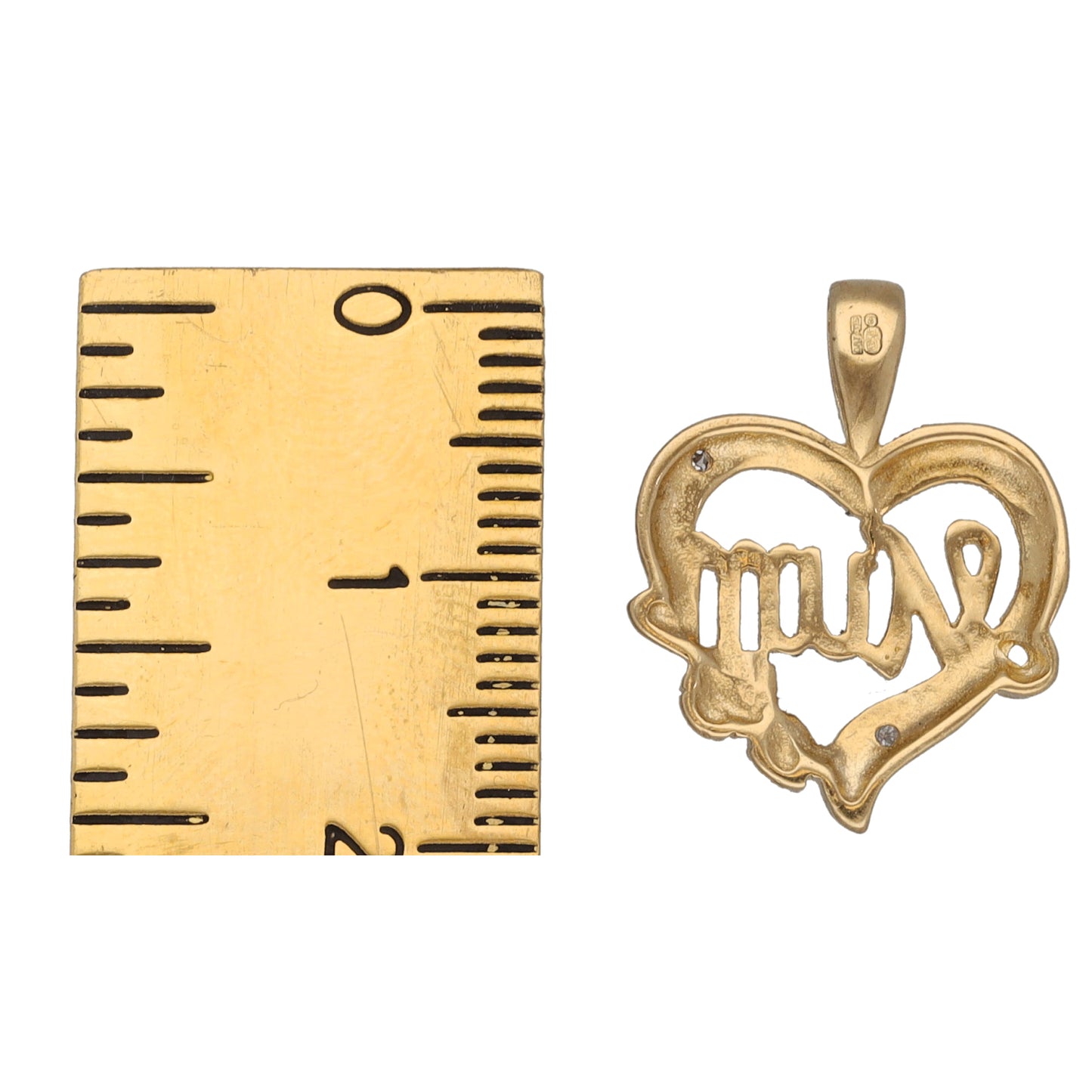 9ct Gold 0.01ct Diamond Mum/Mother Pendant