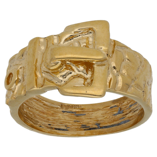 9ct Gold Buckle Ring Size Y