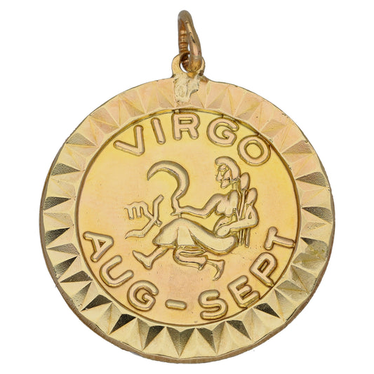 9ct Gold Virgo Pendant