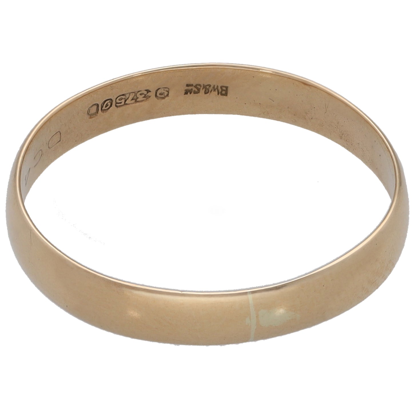 9ct Gold Plain Wedding Ring Size S