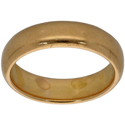 22ct Gold Plain Wedding Ring Size P