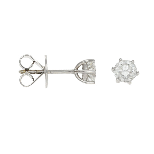 18ct White Gold 0.50ct Diamond Solitaire Earrings