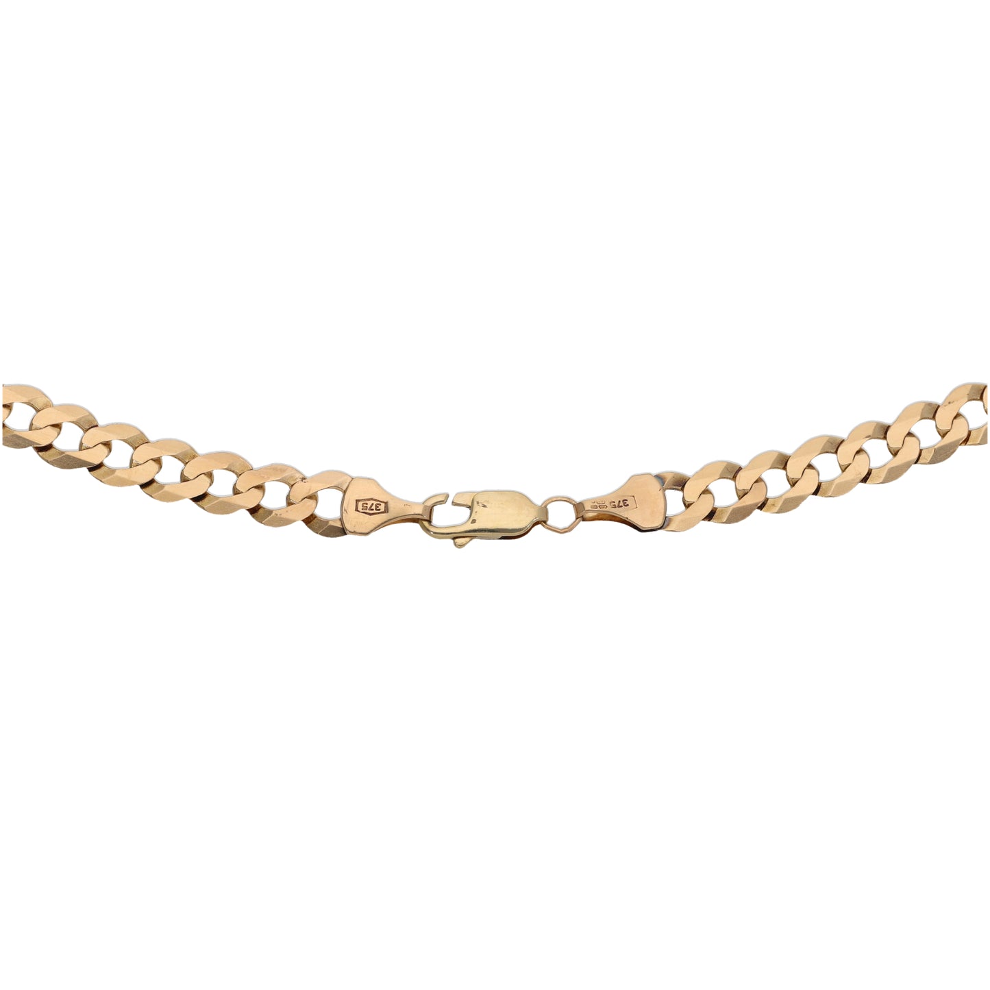 9ct Gold Curb Chain 18"