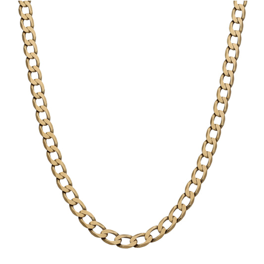 9ct Gold Curb Chain 18"