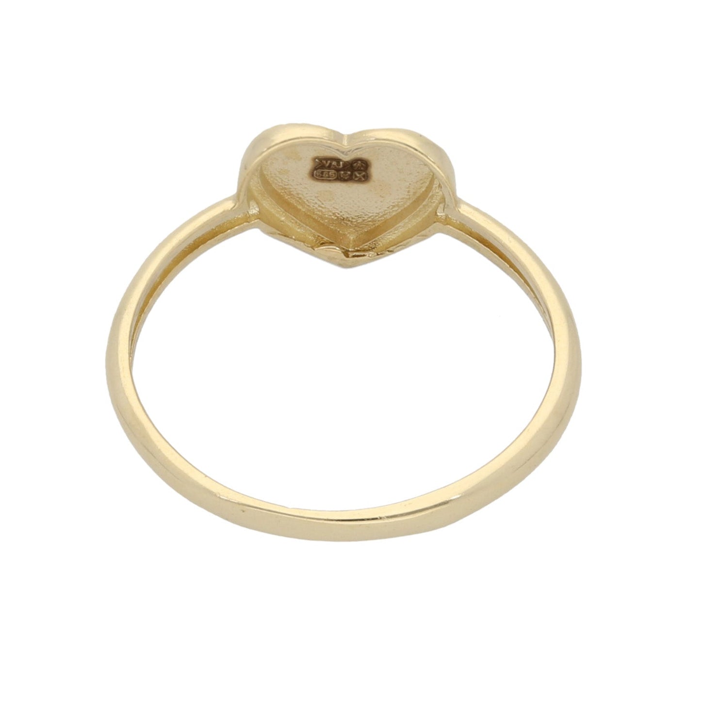 14ct Gold Patterned Heart Ring