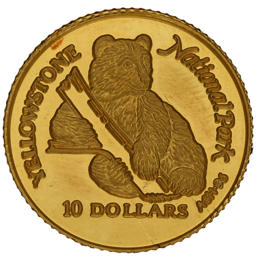 22ct Gold Yellowstone National Park 10 Dollars Coin 1996
