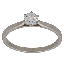 Load image into Gallery viewer, Platinum 0.50ct Diamond Solitaire Ring Size Q
