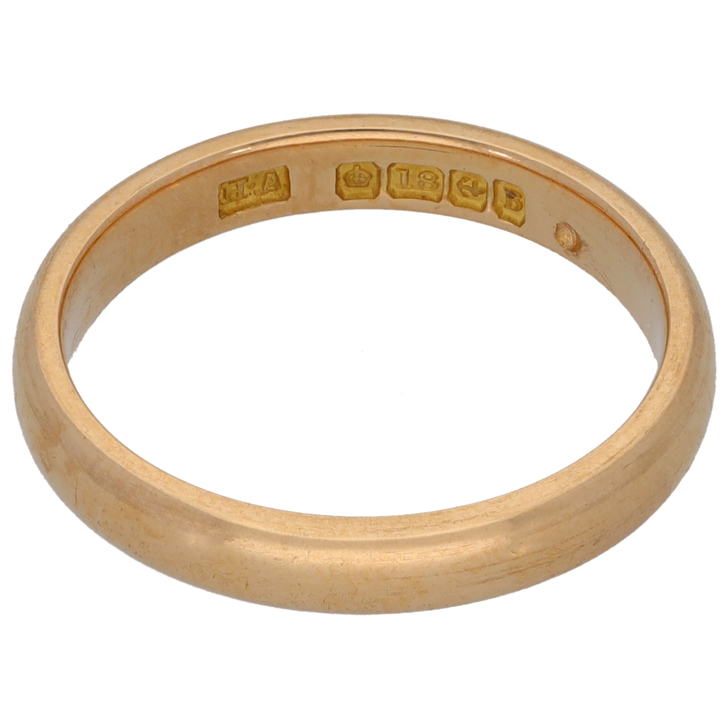 18ct Gold Plain Wedding Ring Size O