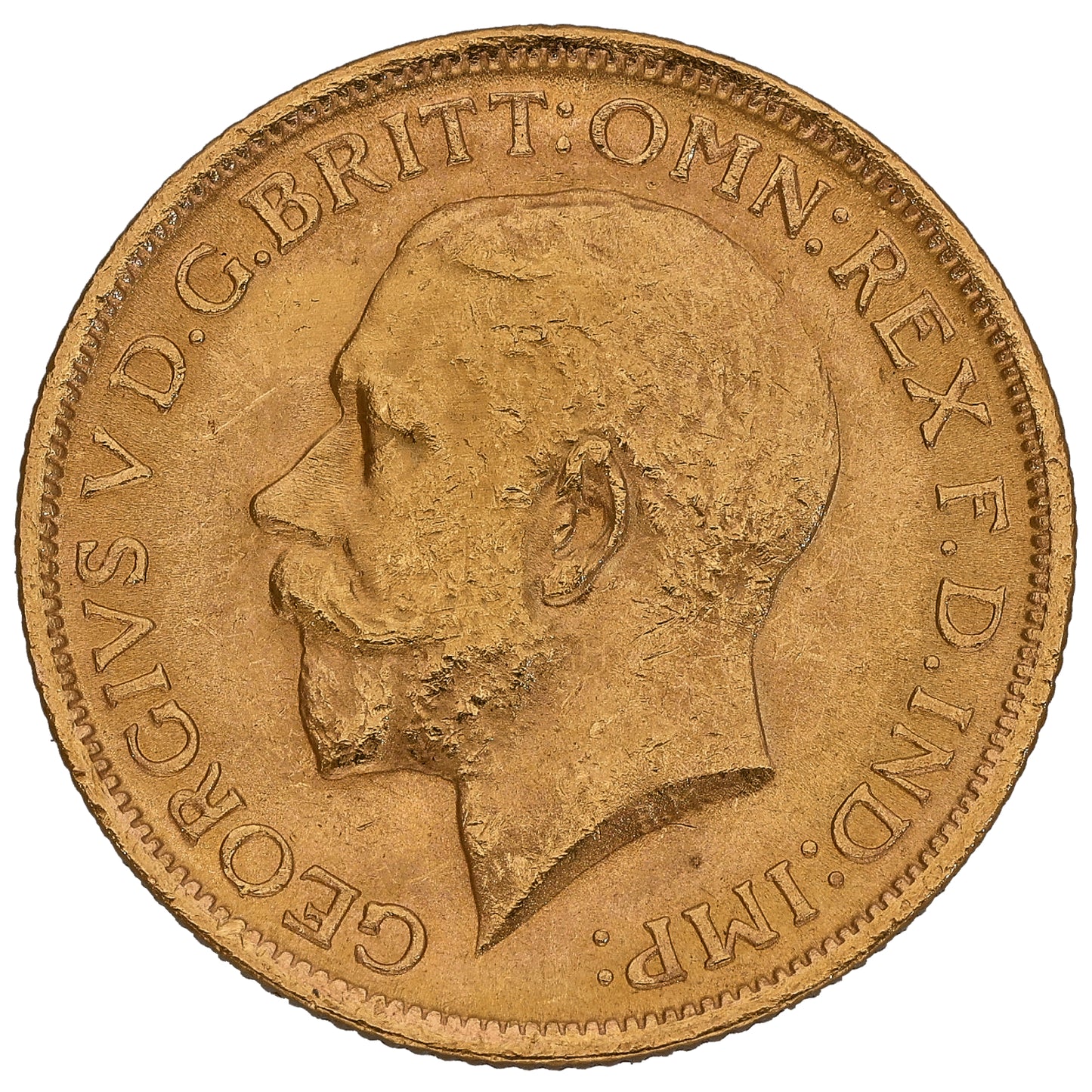 22ct Gold King George V Full Sovereign Coin 1914