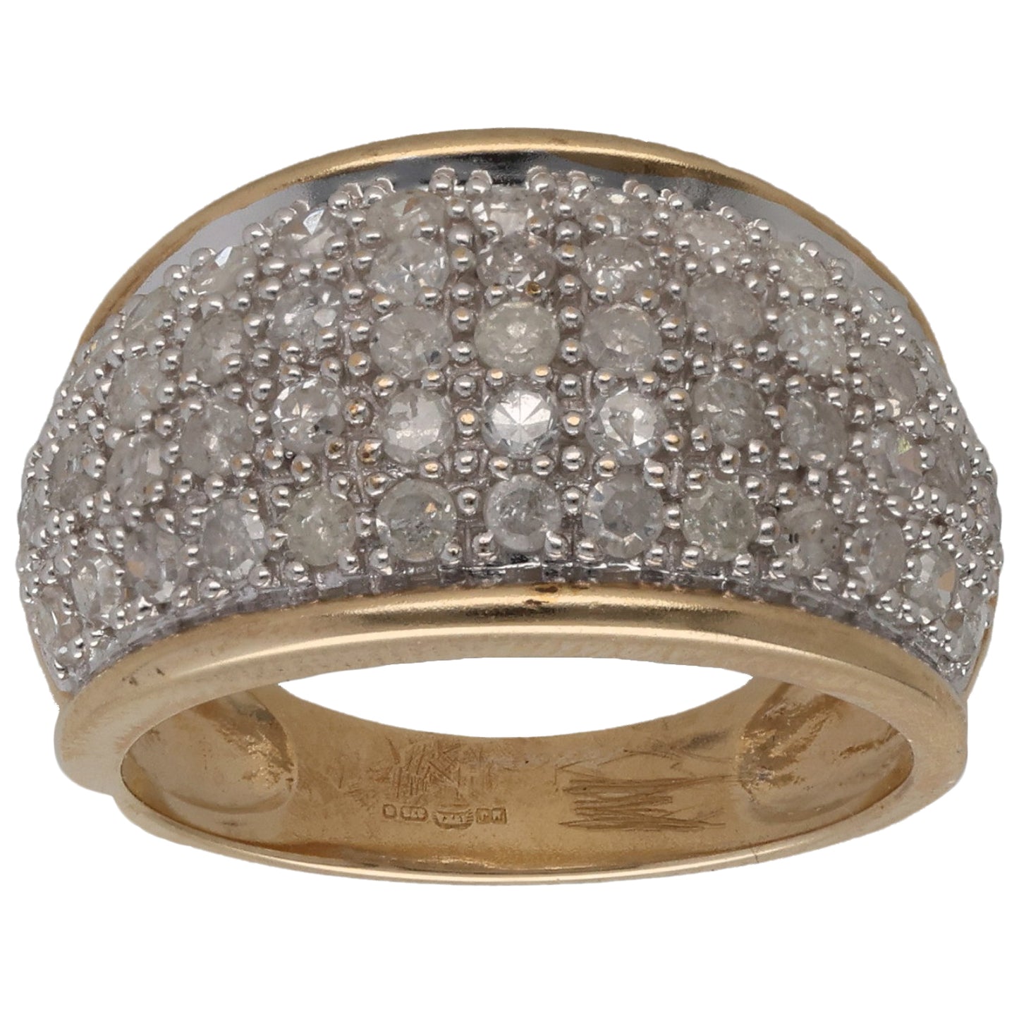 9ct Gold 1.00ct Diamond Alternative Ring Size K
