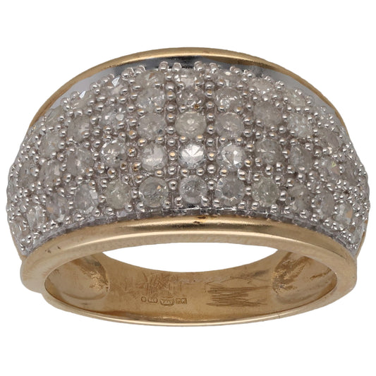 9ct Gold 1.00ct Diamond Alternative Ring Size K