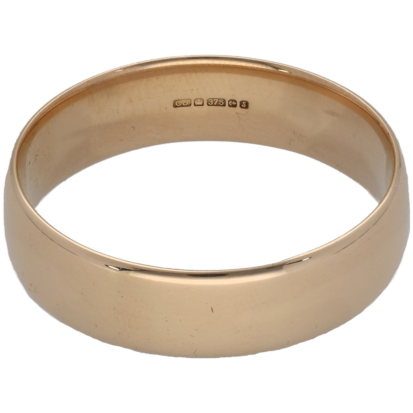 9ct Gold Plain Wedding Ring Size W