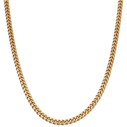 9ct Gold Curb Chain 18"