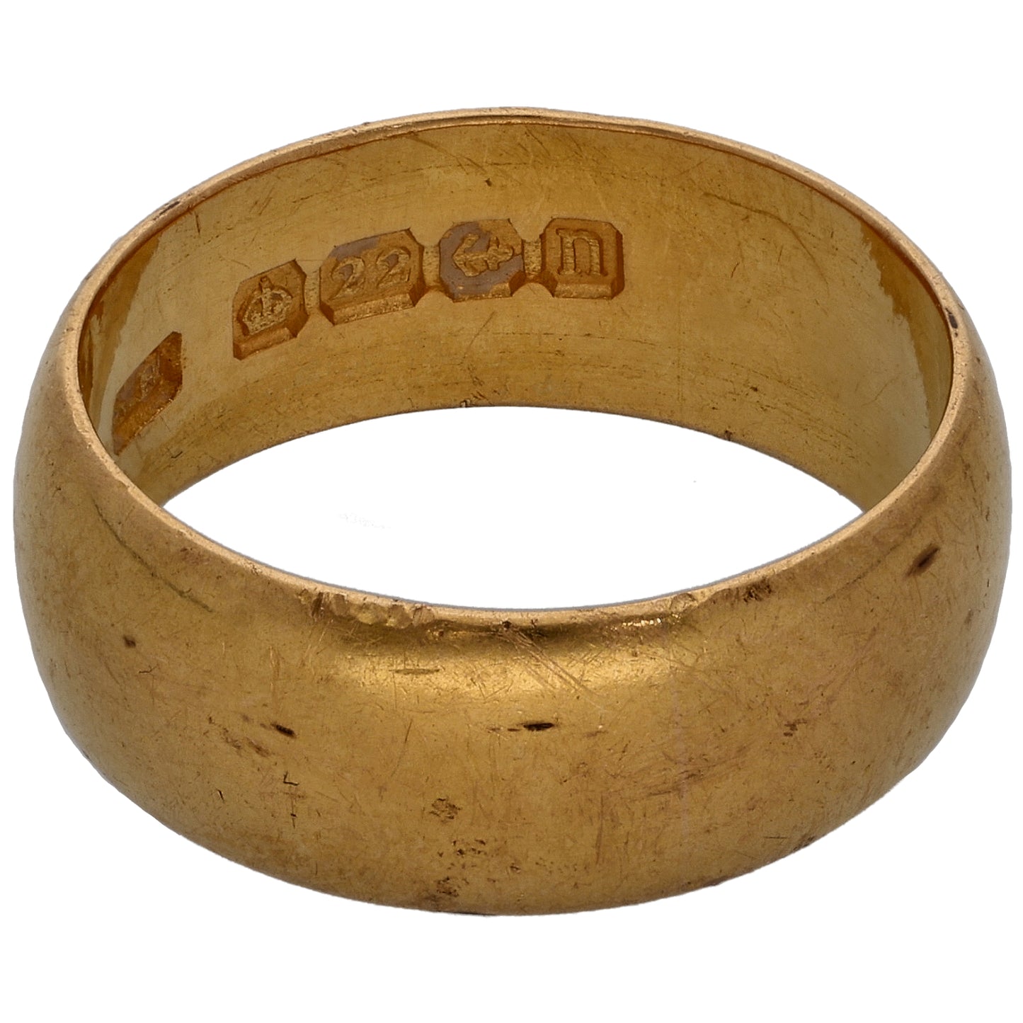 22ct Gold Plain Wedding Ring Size P