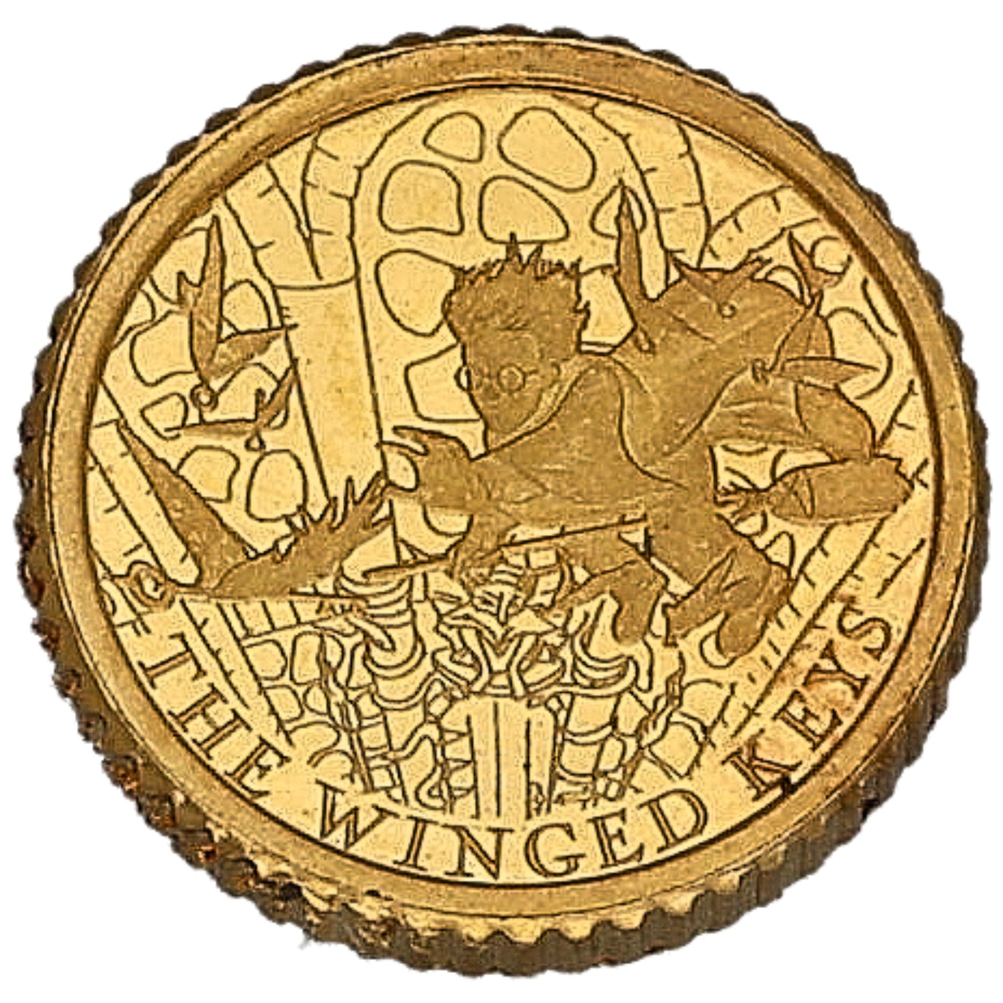 22ct Gold Harry Potter The Winged Keys 50 Pence Coin 2024