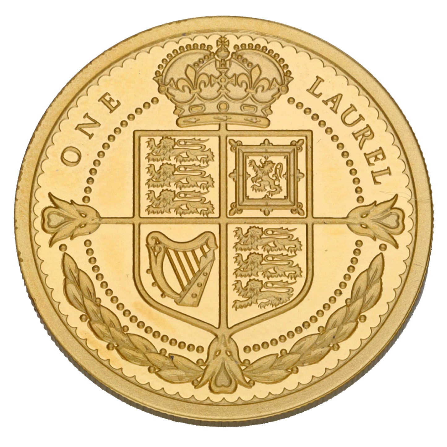 22ct Gold Queen Elizabeth II One Laurel Coin 2019