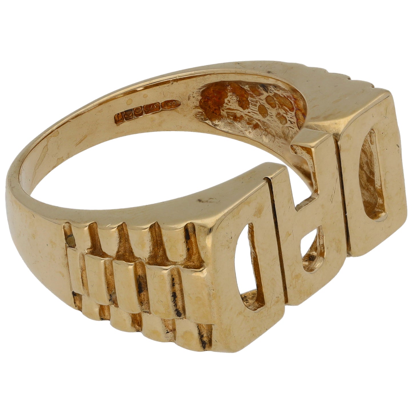 9ct Gold Dad Ring Size V 1/2