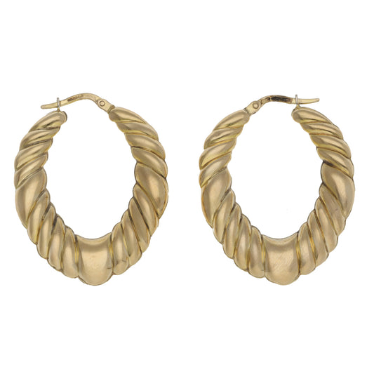 9ct Gold Creole Earrings