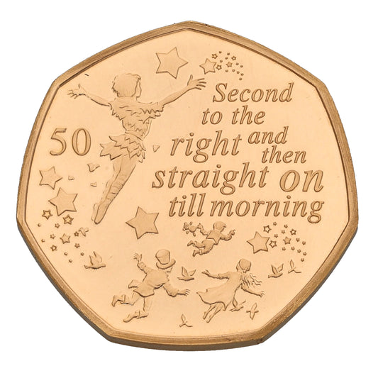 22ct Gold The Peter Pan 50p Coin 2019