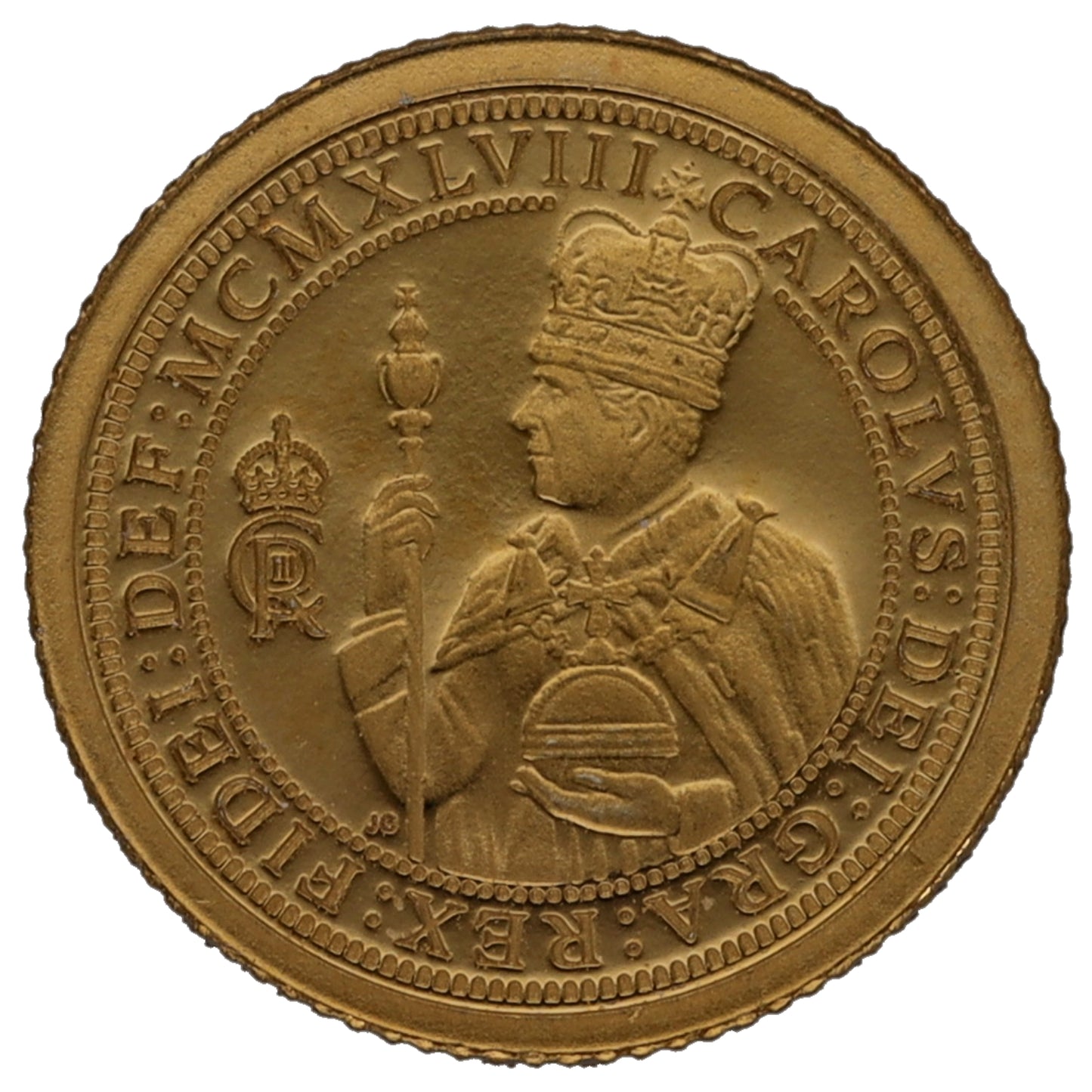22ct Gold King Charles III Eighth Sovereign Coin 2024