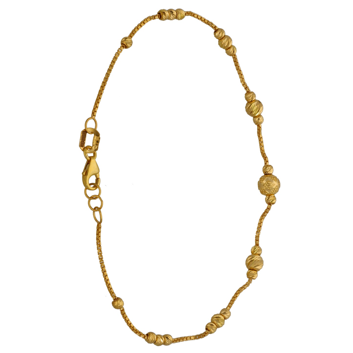 New 22ct Gold Fancy Beaded Bracelet