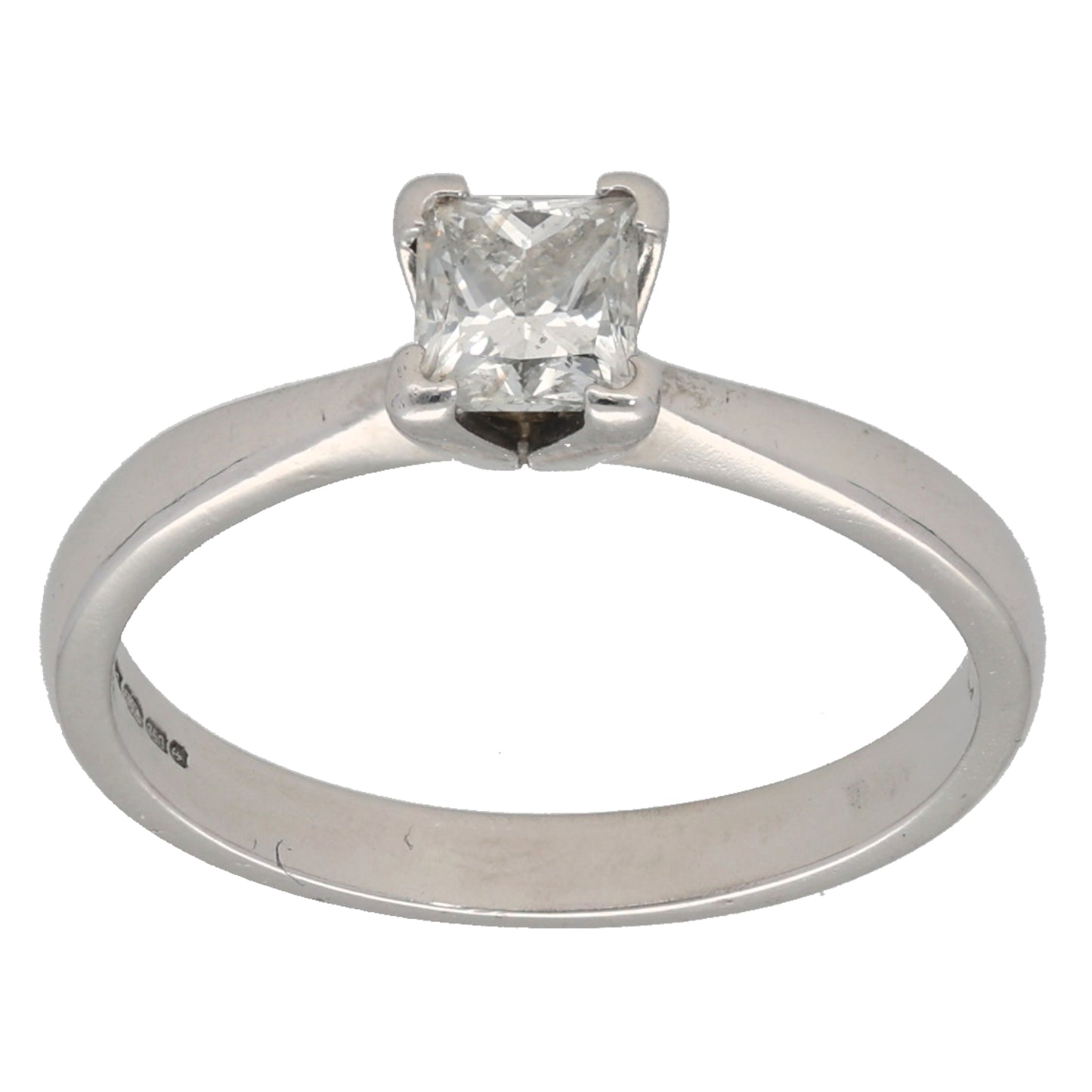 18ct White Gold 0.50ct Diamond Solitaire Ring Size K