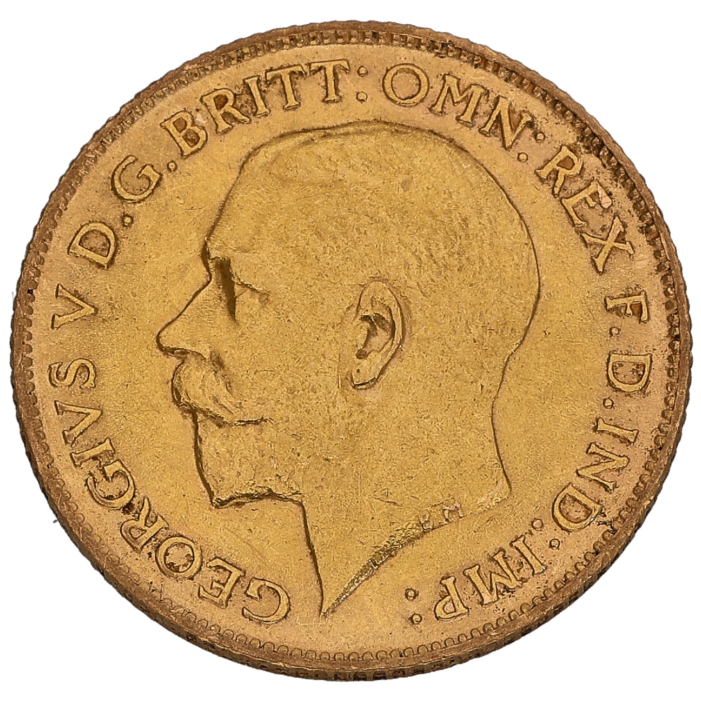 22ct Gold King George V Half Sovereign Coin 1911