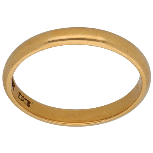22ct Gold Plain Wedding Ring Size Q
